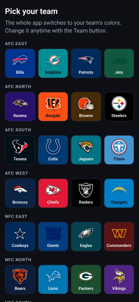 Team picker