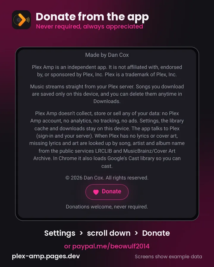 Donate from the app